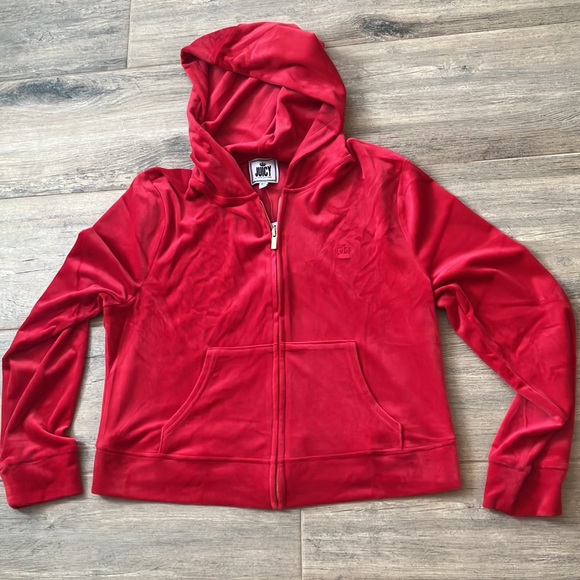 💋Juicy Couture set bling sequins red velour 2 piece set sz XL NWT - Picture 12 of 17